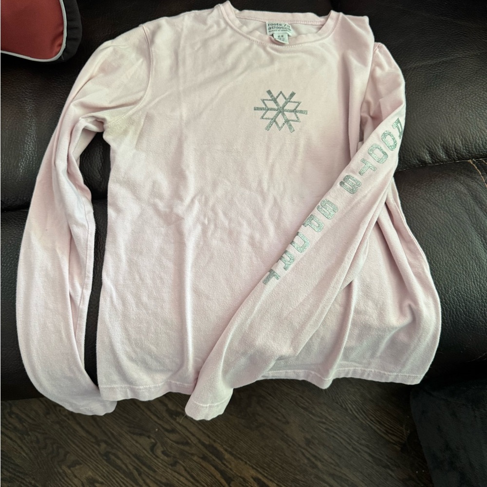 Roots Light Pink Long Sleeve Kids Tee